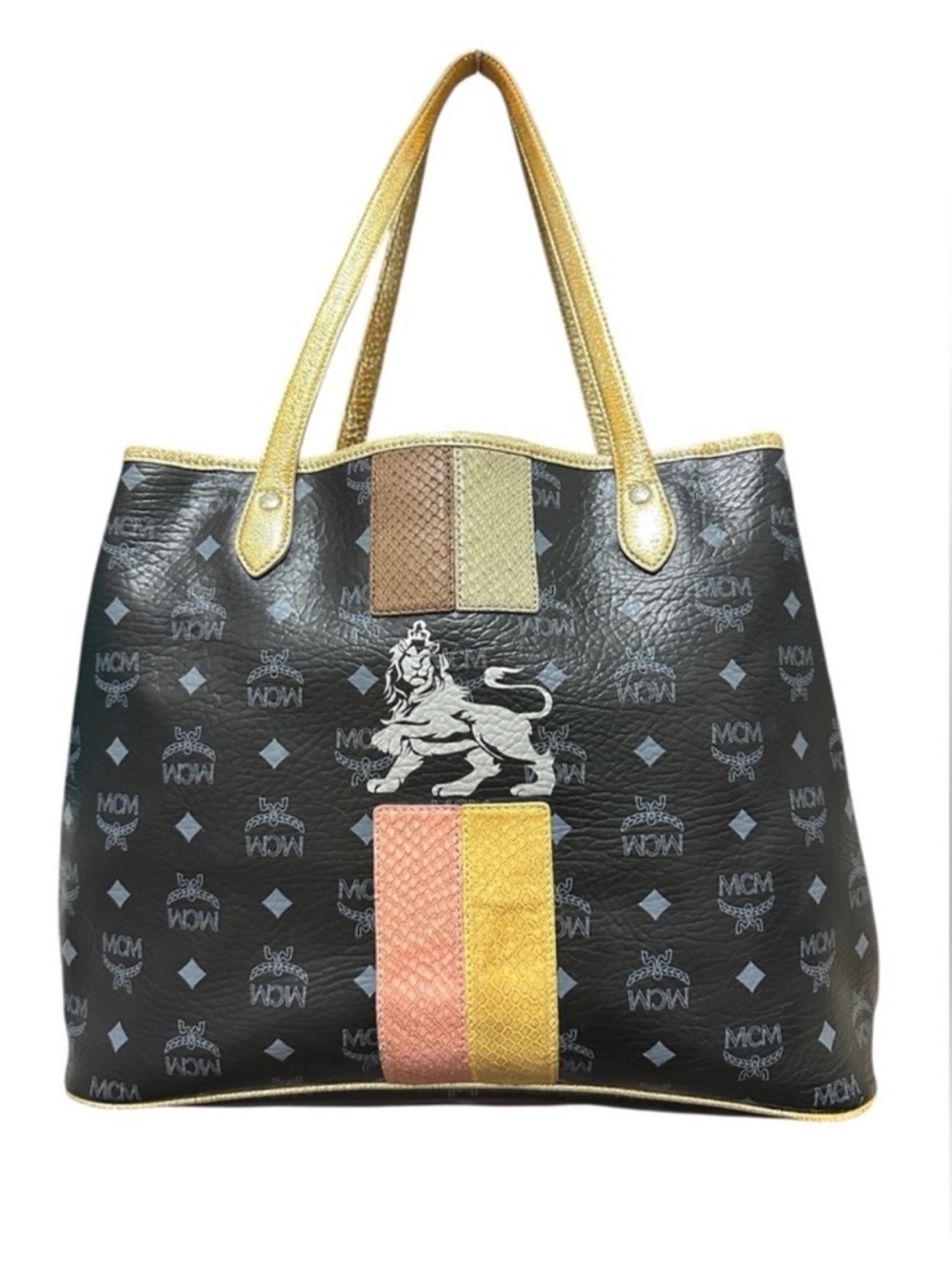 MCM Princess Lion Shopper Monogram Tote - Picture 14 of 14